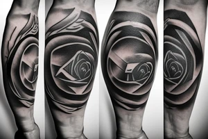 compass, roses, father and son tattoo idea