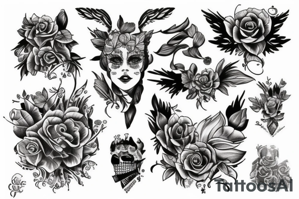 Wilkołak na lydce tattoo idea