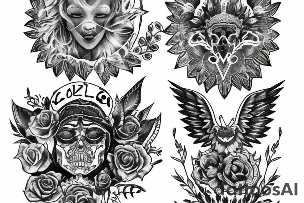 Wilkołak na lydce tattoo idea