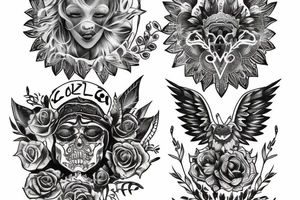 Wilkołak na lydce tattoo idea
