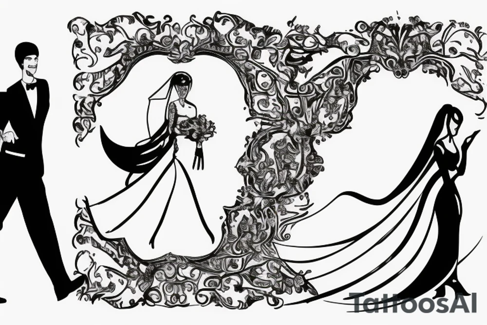 the bride runs away from the Arab prince, gold palace, mirror tattoo idea