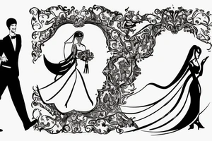 the bride runs away from the Arab prince, gold palace, mirror tattoo idea