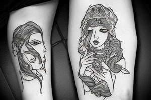 the bride runs away from the Arab prince, gold palace, mirror tattoo idea