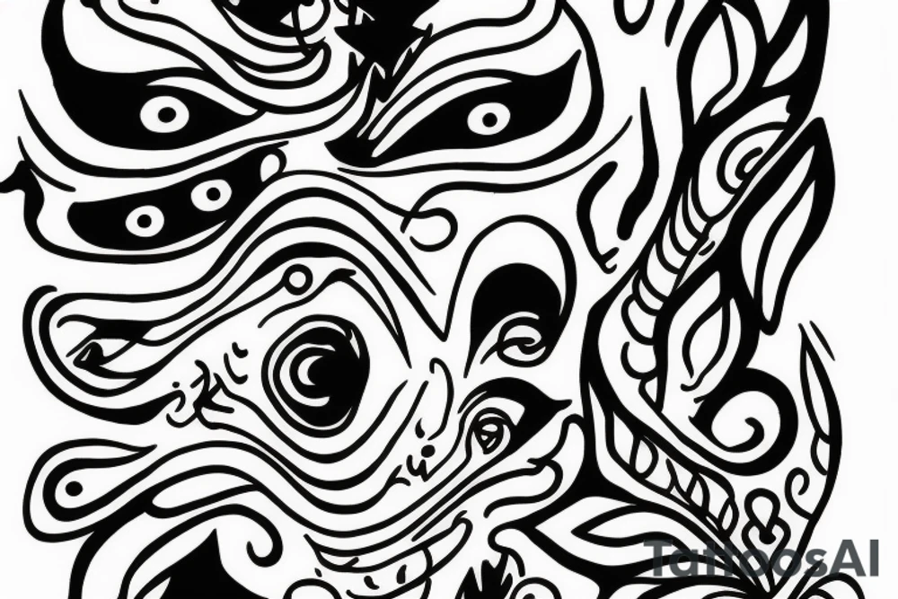 meditation person no face tattoo idea