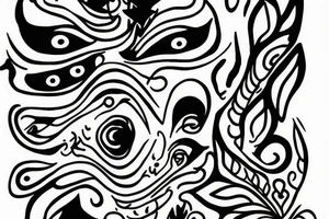 meditation person no face tattoo idea
