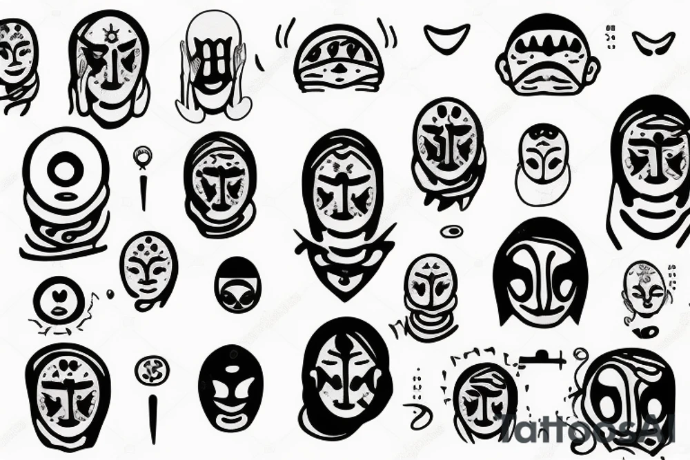 meditation person no face tattoo idea