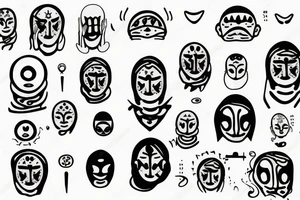 meditation person no face tattoo idea