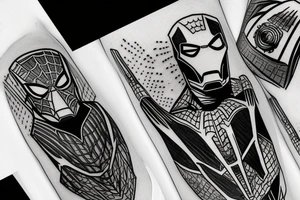 Iron man syn las spiderman tattoo idea