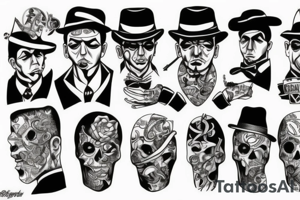 Gangster Mafia tattoo idea
