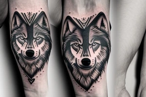 Wolf head tattoo idea