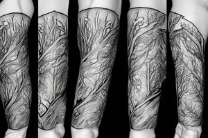 sleeve, forest tattoo idea