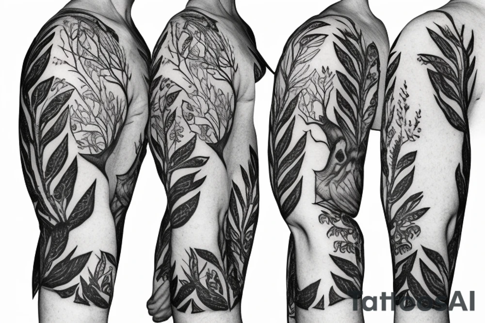 sleeve, forest tattoo idea