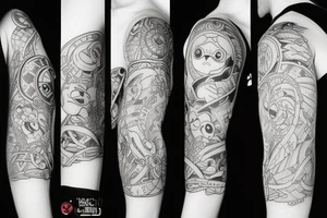sleeve, pokemon tattoo idea