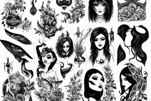 Livia lilith written in different fonts tattoo idea