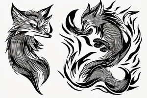 Nine-tailed fox tattoo idea