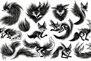 Nine-tailed fox tattoo idea