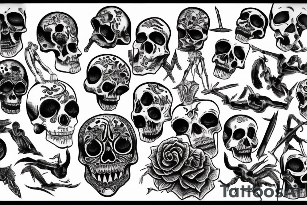 Danse macabre tattoo idea