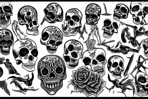 Danse macabre tattoo idea