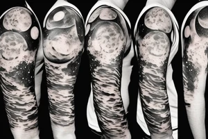 planets moon tattoo idea