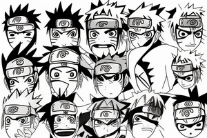 Naruto styled into Flapjack tattoo idea