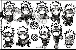 Naruto styled into Flapjack tattoo idea
