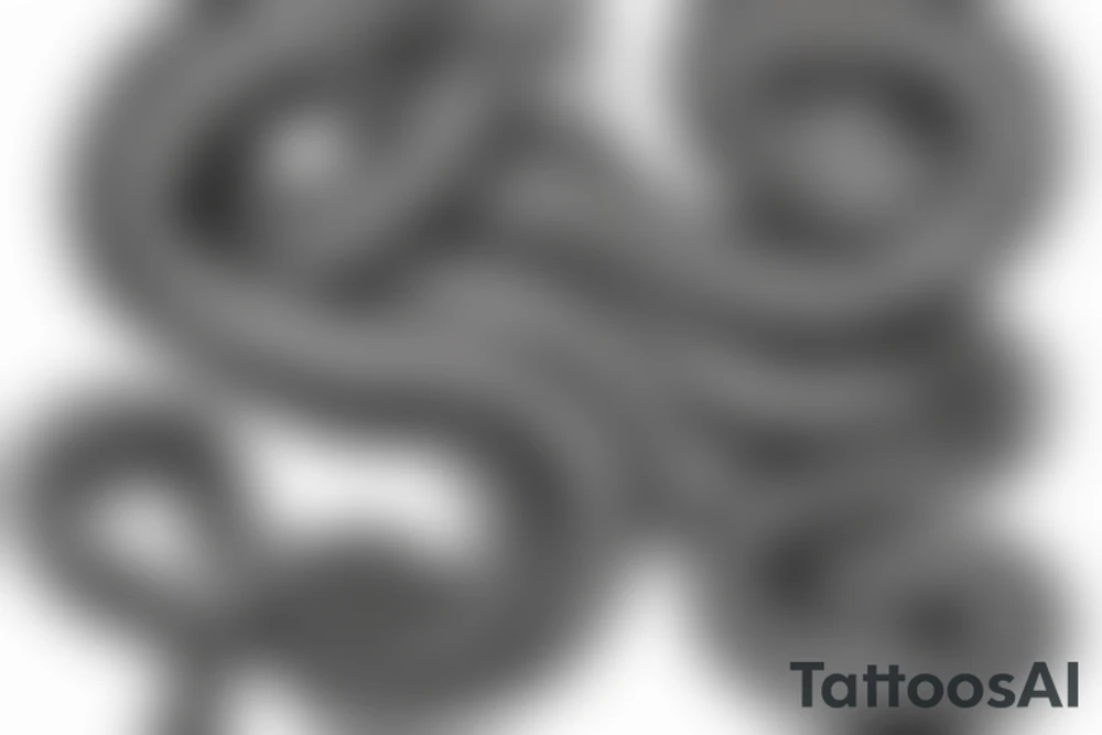 Greek cracked snake sculpture tattoo idea