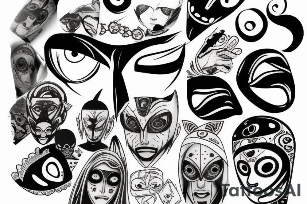 Obito mask tattoo idea