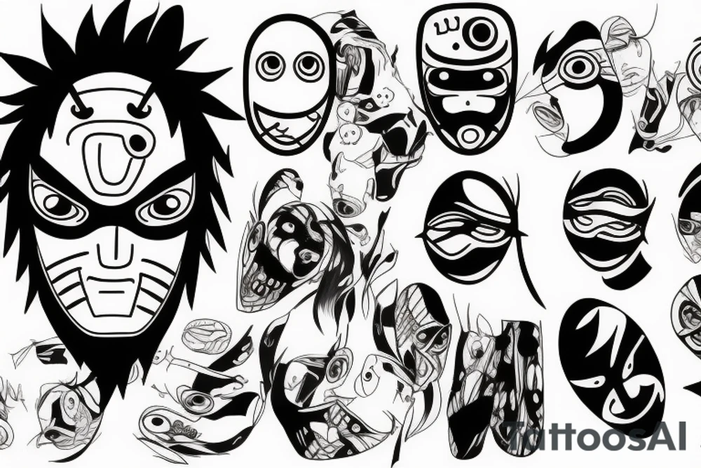 Obito mask tattoo idea