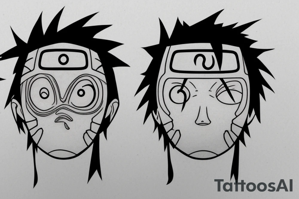 Uchiha obito mask tattoo idea