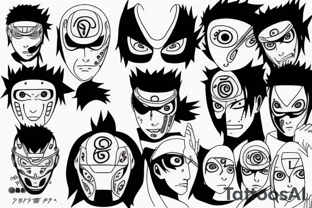 Uchiha obito mask tattoo idea