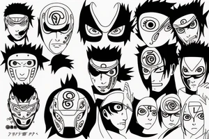 Uchiha obito mask tattoo idea