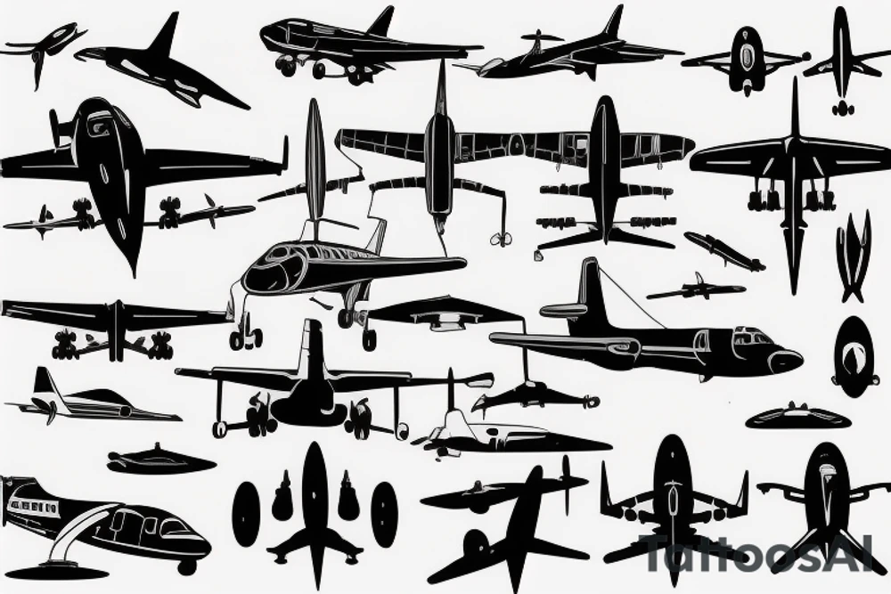 aviation minimalist tattoo idea