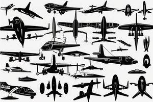 aviation minimalist tattoo idea