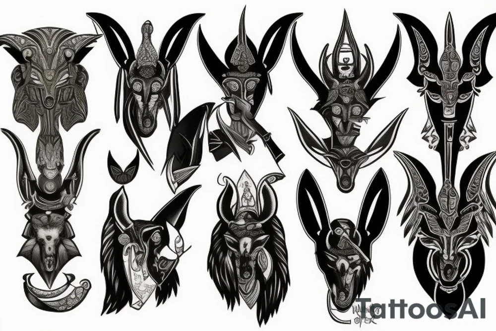 Anubis God of Death tattoo idea
