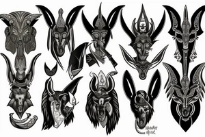 Anubis God of Death tattoo idea