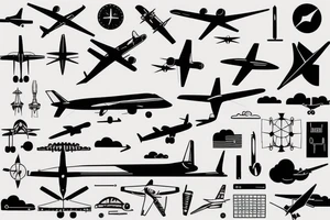 aviation 
minimalist 
newschool
navigation tattoo idea