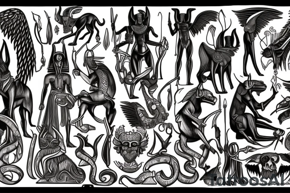 Anubis God of Death tattoo idea