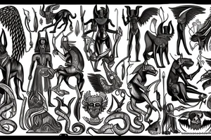 Anubis God of Death tattoo idea