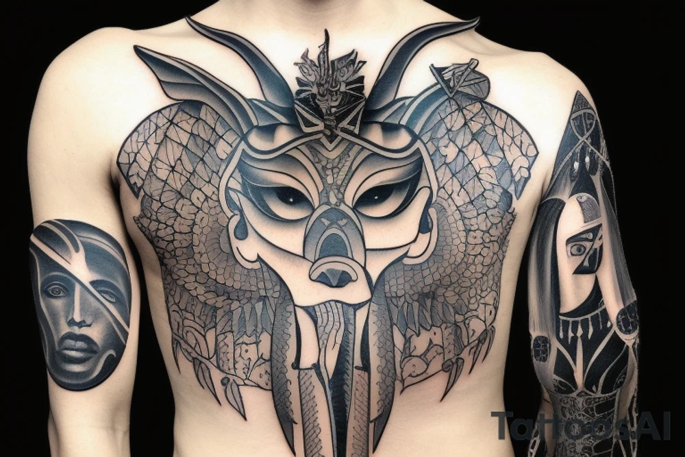 Anubis God of Death tattoo idea