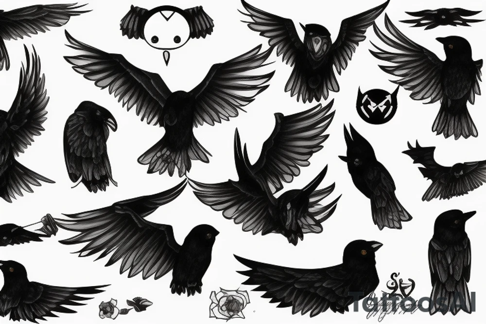 muninn and huginn tattoo idea