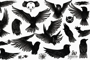 muninn and huginn tattoo idea