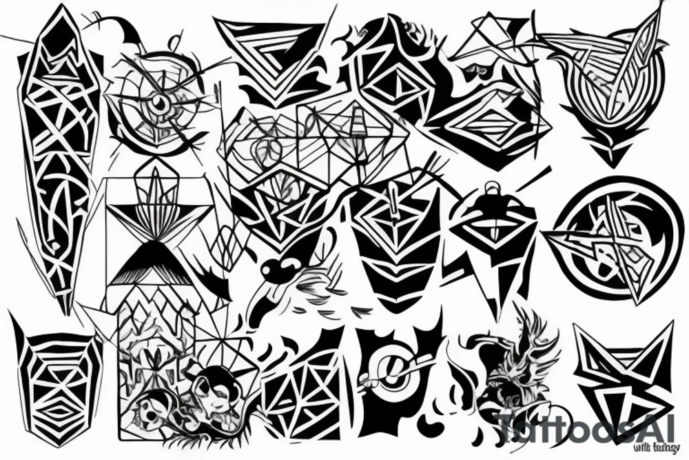 line art of lost boy tattoo idea