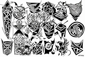 line art of lost boy tattoo idea