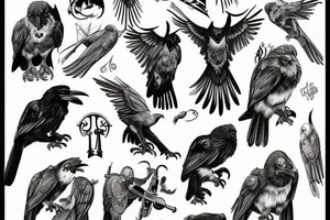 odin's ravens tattoo idea