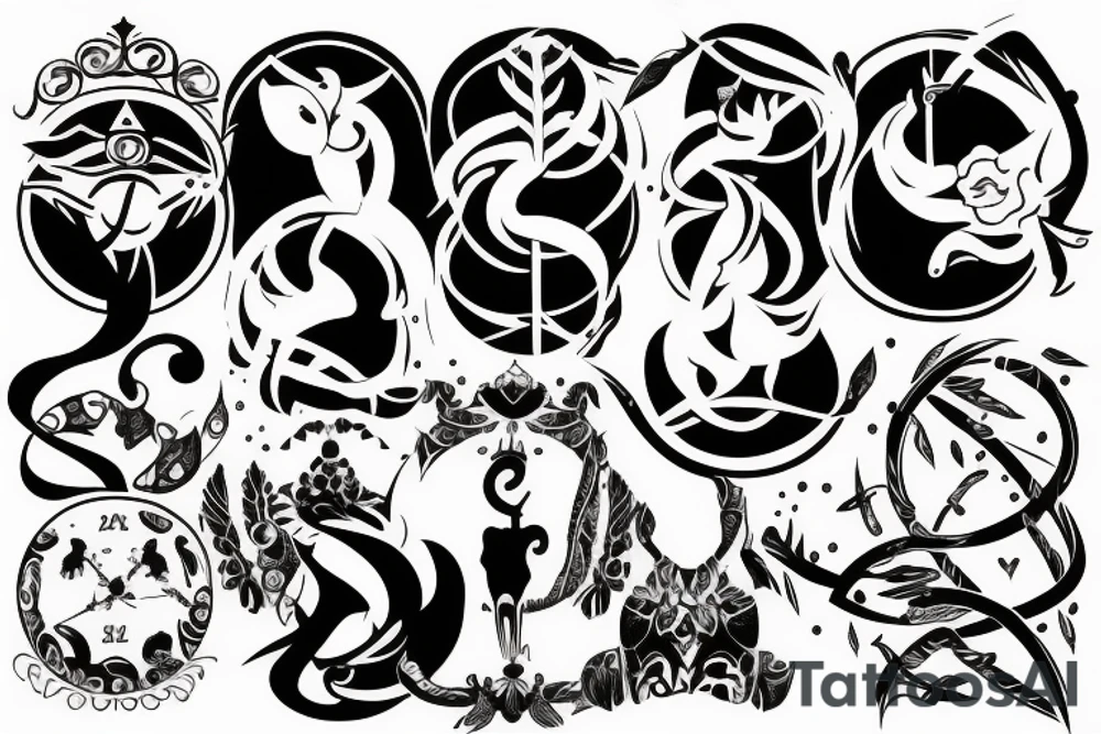 cancer zodiac sign tattoo idea