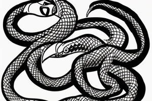 Snake wrapping around an arm tattoo idea