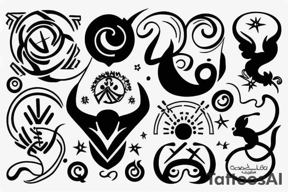 zodiac signs tattoo idea