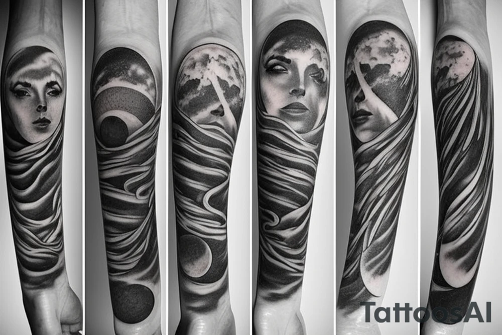 Moon tattoo idea