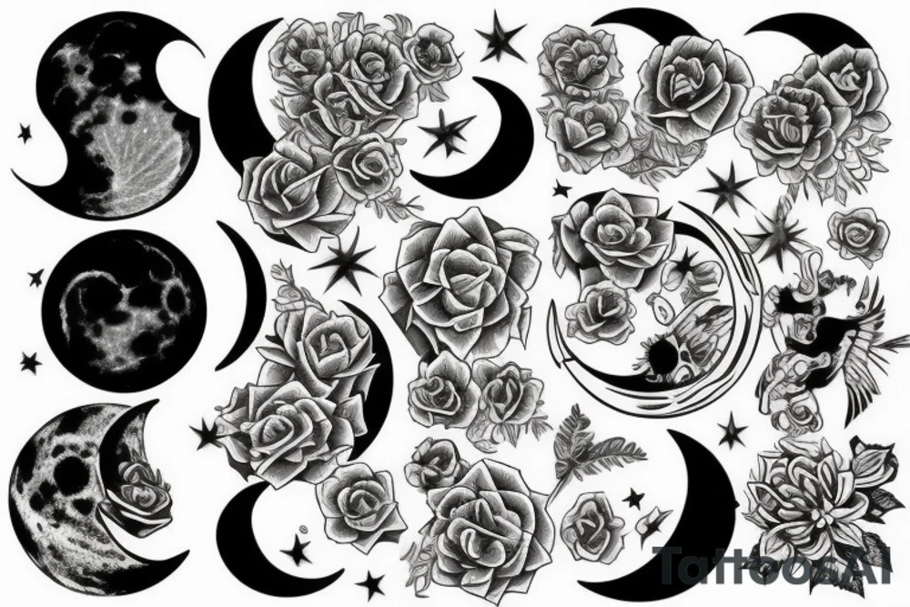 Moon tattoo idea