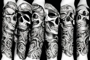 Skull music tattoo idea